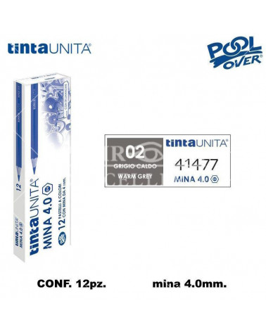 TINTA UNITA PASTELLO MINA 4MM. GRIGIO CALDO 02 41477 [12PZ]