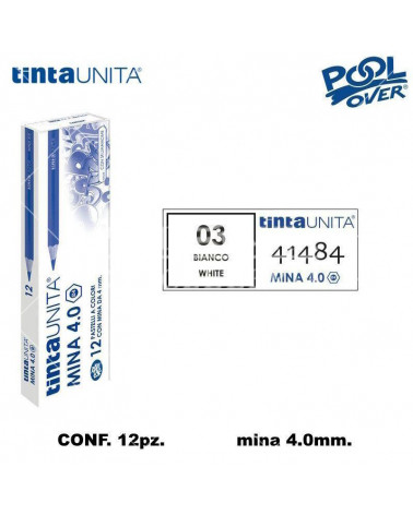 TINTA UNITA PASTELLO MINA 4MM. BIANCO 03 41484 [12PZ]