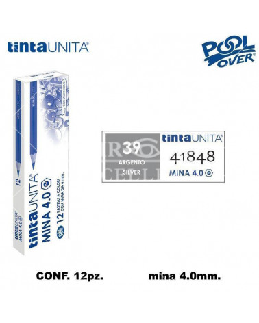 TINTA UNITA PASTELLO MINA 4MM. ARGENTO 39 41848 [12PZ]