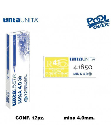 TINTA UNITA PASTELLO MINA 4MM. GIALLO FLUO 41 41850 [12PZ]