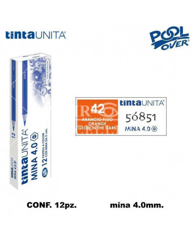 TINTA UNITA PASTELLO MINA 4MM. ARANCIO FLUO 42 41851 [12PZ]