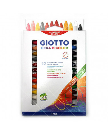 GIOTTO PASTELLO CERA BICOLOR 12COL. [10PZ]