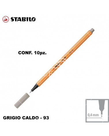 STABILO POINT 88 N.93 GRIGIO CALDO [10PZ]