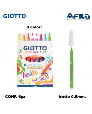 GIOTTO TURBO MAXI FLUO 8COLPENNARELLO [6PZ]