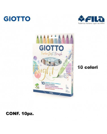 GIOTTO TURBO SOFT BRUSH PASTEL 10COLPENNARELLO [10PZ]