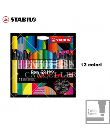 STABILO PEN 68 MAX 12col.