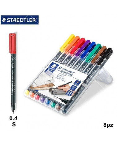 STAEDTLER LUMOCOLOR S 313 8COL.