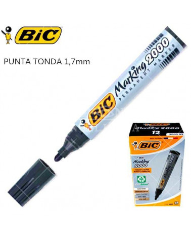 BIC MARCATORE 2000 12PZ. NERO-P.TONDA