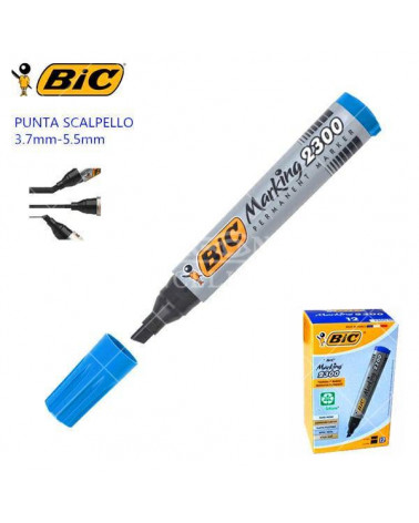 BIC MARCATORE 2300 12PZ. BLU-P.SCALPELLO