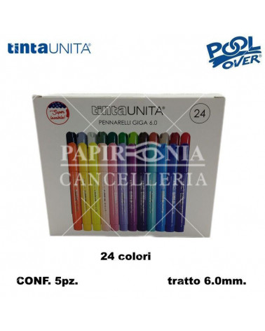 TINTA UNITA PENNARELLO JUMBO 6.0 24COL.41823 [5PZ]