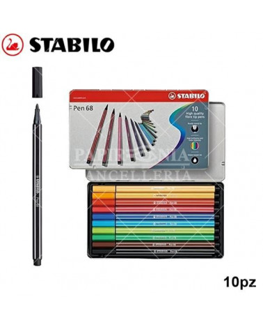 STABILO PEN 68 10COL.METALLO PENNARELLO-6810-6