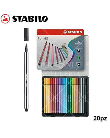 STABILO PEN 68 20COL.METALLO PENNARELLO-6820-6