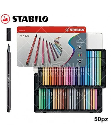 STABILO PEN 68 50COL.METALLO PENNARELLO-6850-6