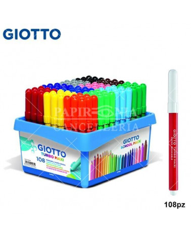 GIOTTO PENNARELLO TURBO MAXI 108PZ. SCHOOLPACK