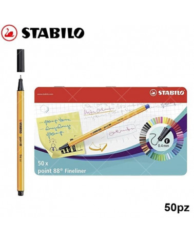 STABILO POINT 88 50COL.METALLO PENNARELLO-8850-6