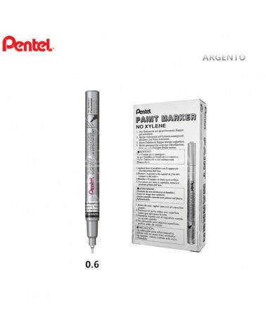 PENTEL PAINT MARKER P.SLIM 12PZ.ARGENTO