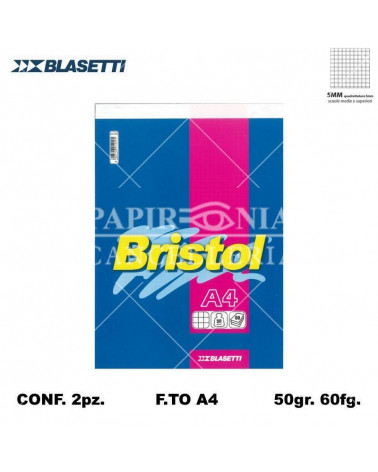 BLASETTI NOTES BRISTOL A4 5MM 60FG.2PZ. BLISTER 1058