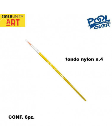 TINTA UNITA PENNELLO TONDO NYLON N.4 [6PZ]