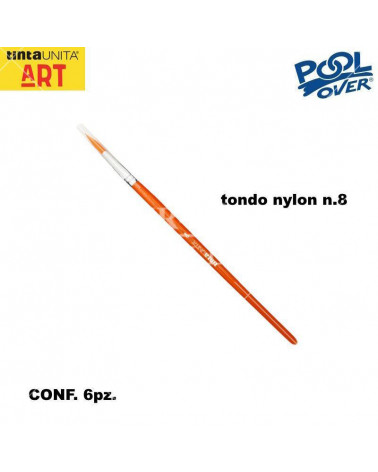 TINTA UNITA PENNELLO TONDO NYLON N.8 [6PZ]