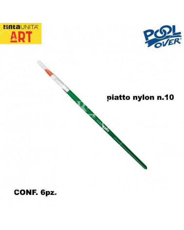 TINTA UNITA PENNELLO PIATTO NYLON N.10 [6PZ]