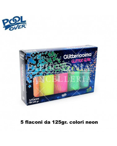 GLITTER GLUE ASSORTITO 5pz. 98295 NEON COLORS