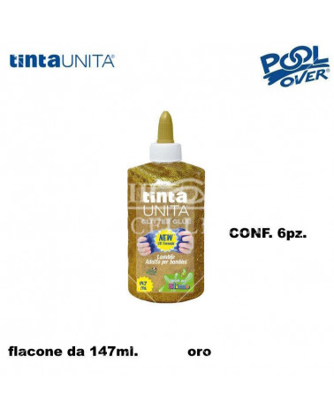 TINTA UNITA COLLA GLITTER 147ML.6PZ.ORO 50496