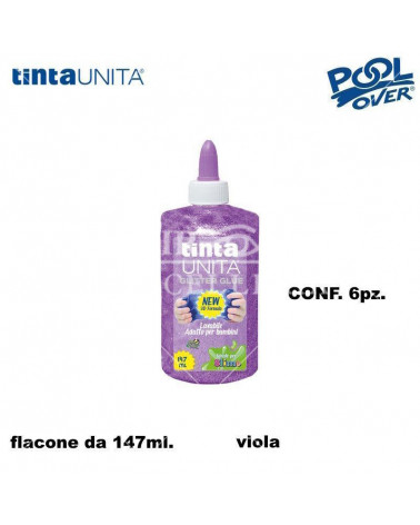 TINTA UNITA COLLA GLITTER 147ML.6PZ.VIOLA 50501