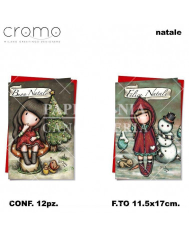 CROMO BIGLIETTI NATALE GORJUSS GJ.7687 [12PZ]