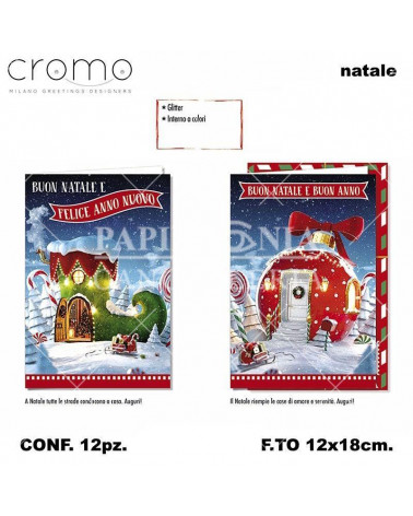 CROMO BIGLIETTI NATALE NT.6272 [12PZ]