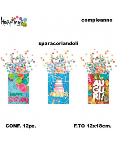 MARPIMAR BIGLIETTI SPARA CORIANDOLI 12PZ.ASS.B