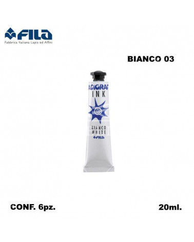 ADIGRAFIA INCHIOSTRO 20ML. BIANCO 03 [6PZ]