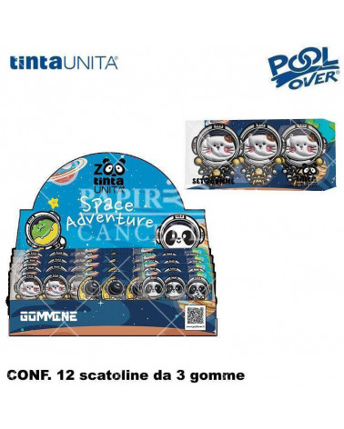 TINTA UNITA ZOO SPACE ESP 12 GOMME SET 3pz.